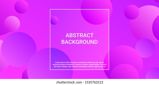 Gradients of balls shapes. Modern design of coverages. Vector geometric illustration. Halftone, 3d. Abstract background of purple, pink gradients beads shapes.