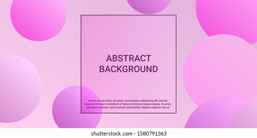 Gradients of balls shapes. Modern design of coverages. Vector geometric illustration. Halftone, 3d. Abstract background of purple, pink gradients beads shapes.
