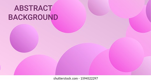 Gradients of balls shapes. Modern design of coverages. Vector geometric illustration. Halftone, 3d. Abstract background of purple, pink gradients beads shapes.