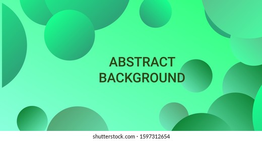 Gradients of balls shapes. Modern design of coverages. Vector geometric illustration. Halftone, 3d. Abstract background of green gradients beads shapes.