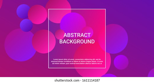 Gradients of balls shapes. Modern design of coverages. Vector geometric illustration. Halftone, 3d. Abstract background of purple, pink gradients beads shapes.