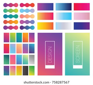 Gradients color  background. Mobile app screen. Vector illustration. 
