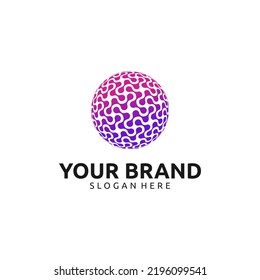 GLOBALE TECHNOLOGIE-LOGO-DESIGN VON GRADIENTEN