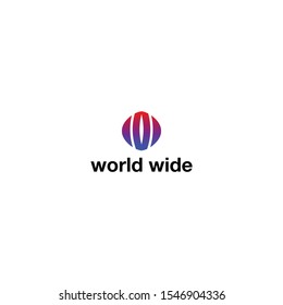 gradients globe world logo vector concept with modern, simple, and unique style