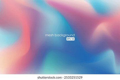 gradients mesh green, blue, pink and yellow color background
