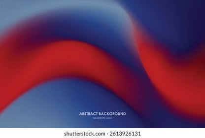 Gradients mesh red and blue colorful abstract background
