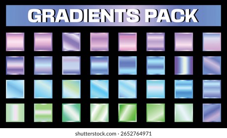 Gradientes Pack Ilustração Fundo Design Roxo Azul Verde Vetor Arte Design Gráfico Colorido