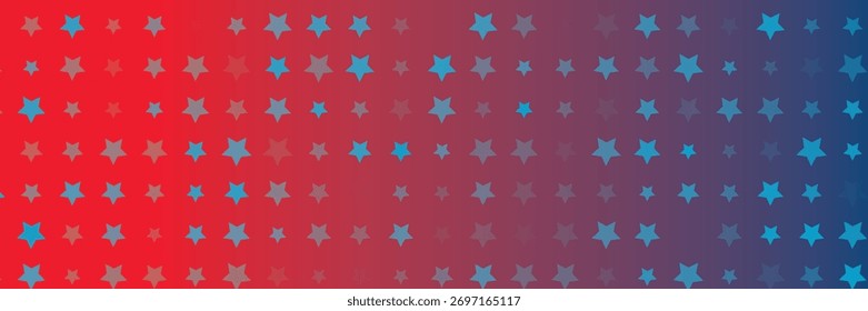 Gradiet abstract background with element star and color red blue