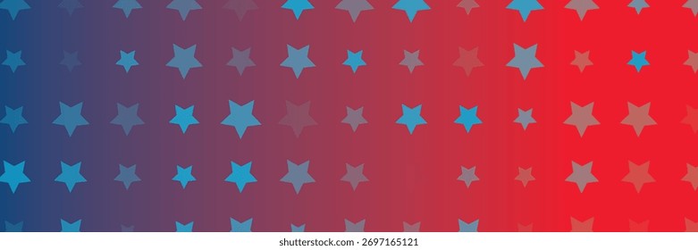 Fondo abstracto de gradiente con elemento estrella y color rojo azul