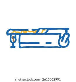 grading blade construction vehicle doodle icon sketch vector. grading blade construction vehicle sign. isolated symbol illustration