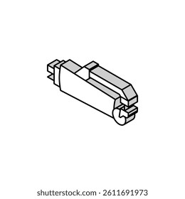 grading blade construction vehicle isometric icon vector. grading blade construction vehicle sign. isolated symbol illustration