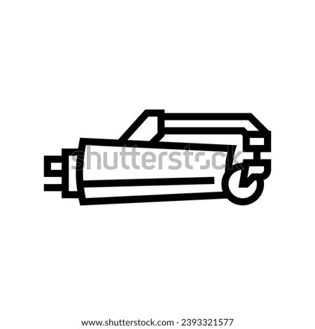 grading blade construction vehicle line icon vector. grading blade construction vehicle sign. isolated contour symbol black illustration
