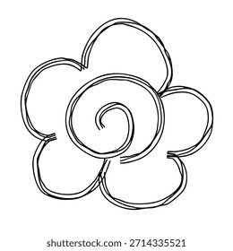 Icono dibujado a mano Ilustración vectorial monocromática con múltiples líneas superpuestas