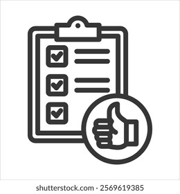 Grading Outline Icon Vector Illustration