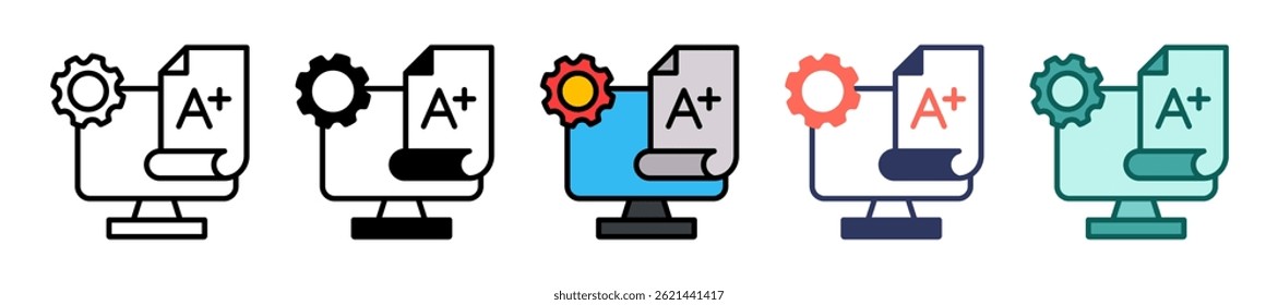 Grading System Icon Multiple Vector Illustration