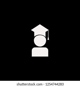 graduaded student vector icon. flat graduaded student design. graduaded student illustration for graphic 