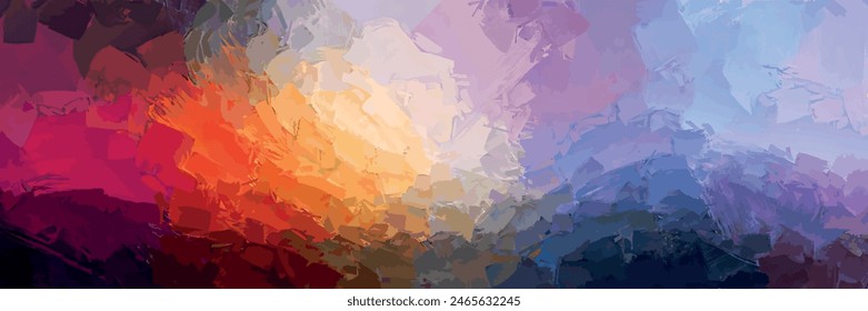 gradualmente mezclado abstracto gradiente suave grunge efecto colorido arco iris color azul naranja fondo amarillo ilustración 2