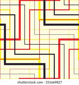 Gradually zigzag lines modern mesh background. Seamless pattern. Vector.