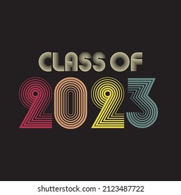 Graduate 2023. Class of 2023. vintage style Lettering Vector illustration. Template for graduation design, party, high school or college graduate, yearbook. t shirt design vector 