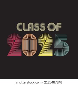 Graduate 2025 Class 2025 Vintage Style Stock Vector (Royalty Free) 2123487248