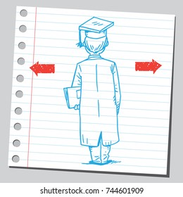 Graduate is about to make a choice which way to go