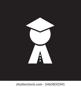 graduate abstract logo icon design.