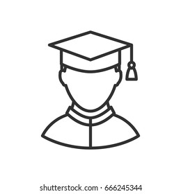 Graduate in an academic hat