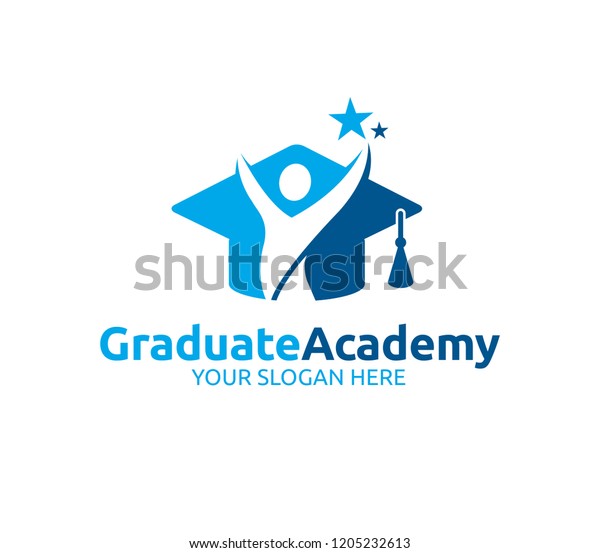 Graduate Acedemy Logo Stock Vector (Royalty Free) 1205232613
