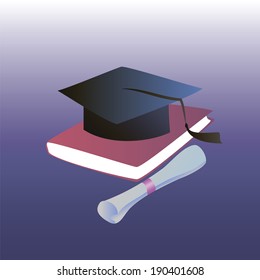 graduate attributes such as a book, certificate and student hat