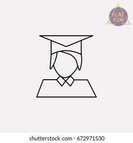 graduate avatar line icon