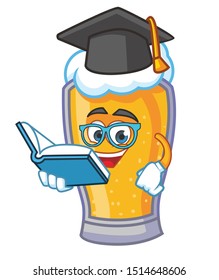 graduate beer cartoon mascot character vector