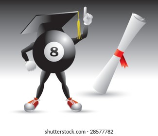 graduate billiard ball man