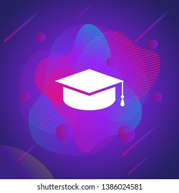 Graduate cap in abstract background