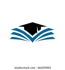 Graduate Cap Book Logo Stock Vector (Royalty Free) 464359001 | Shutterstock