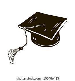 Graduate cap.  A children's sketch