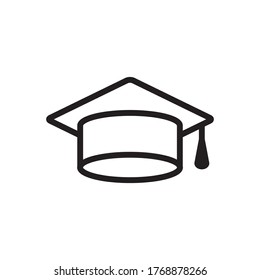 Graduate Cap Icon Design Vector Template