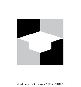 graduate cap icon isolated on white 