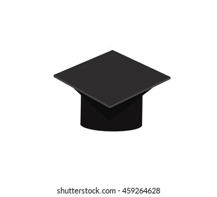 Graduate cap icon isolated on white background