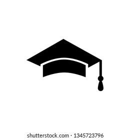 graduate cap icon logo