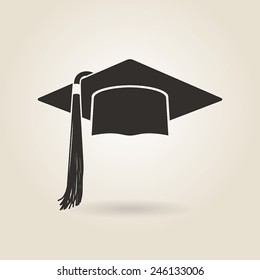 graduate cap icon on a light background