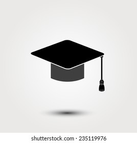 graduate cap icon. Vector 10