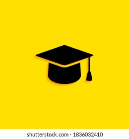 Graduate cap icon. Vector illustration EPS 10.