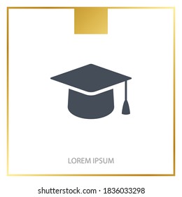 Graduate Cap Symbol. Vektorgrafik EPS10.