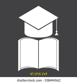 graduate cap, icon, vector illustration EPS 10