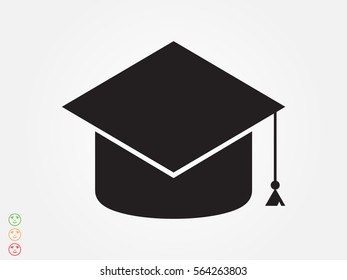 graduate cap, icon, vector illustration eps10