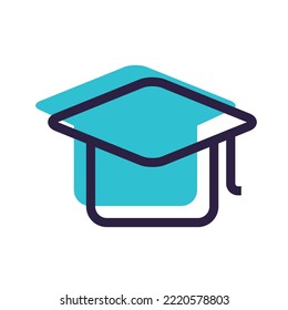 graduate cap icon vector image with white background