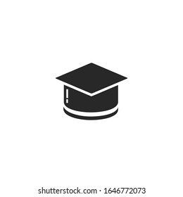 graduate cap Icon vector sign isolated for graphic and web design. graduate cap symbol template color editable on white background.