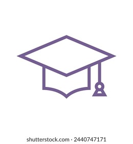 Graduate Cap Icon Vector Template Illustration Design