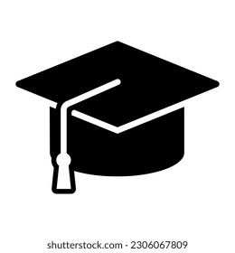 Graduate cap isolated, graduation and education concept