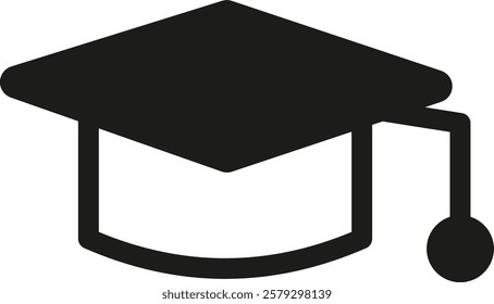 A graduate cap, also known as a mortarboard, is a square, flat hat worn during graduation ceremonies. It symbolizes academic achievement and is traditionally paired with a tassel.